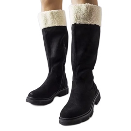 Bottines en daim écologique noir Erin le noir