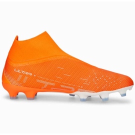 Chaussures de football Puma Ultra Match+ Ll FG/AG M 107243 01 orange oranges et rouges