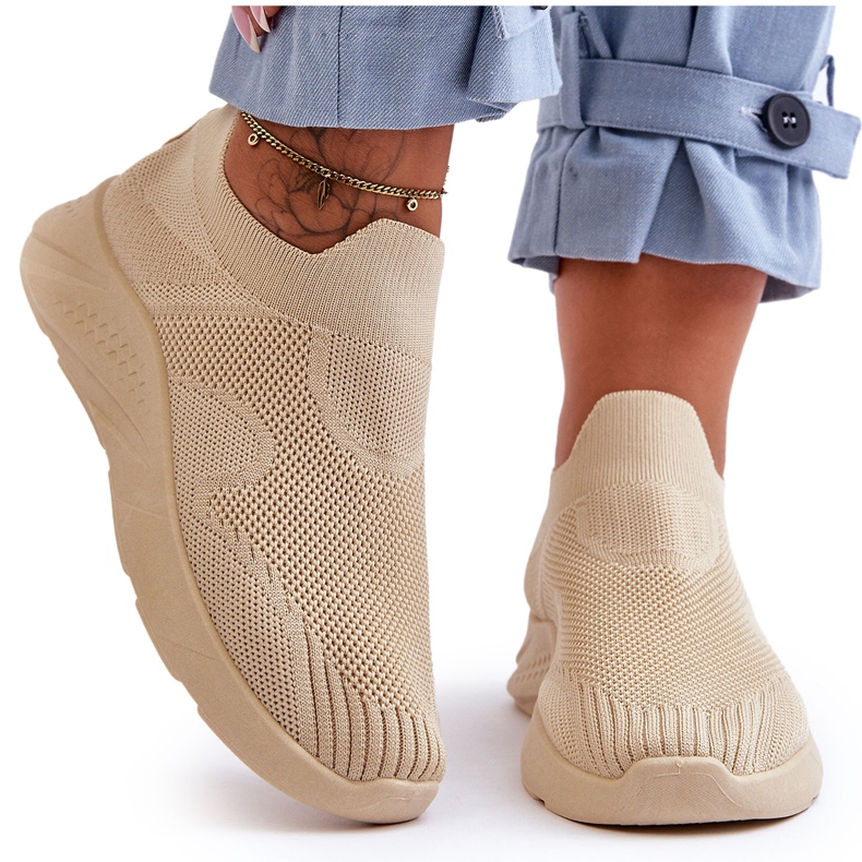 PG1 Chaussures de sport à enfiler pour femme Beige Claris PG1 Chaussures de sport à enfiler pour femme Beige Claris