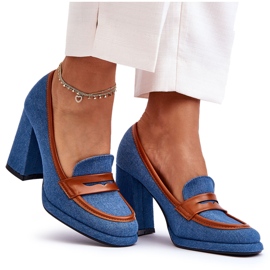 PS1 Escarpins à la mode sur talon haut bleu Florence