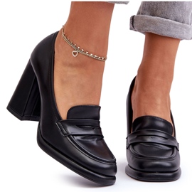 PS1 Escarpins à la mode sur un talon noir Florence le noir