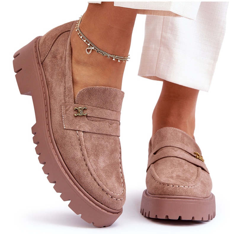 PS1 Mocassins en daim avec ornement Esperta marron brun