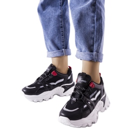 Baskets noires avec empiècements Opal fluo