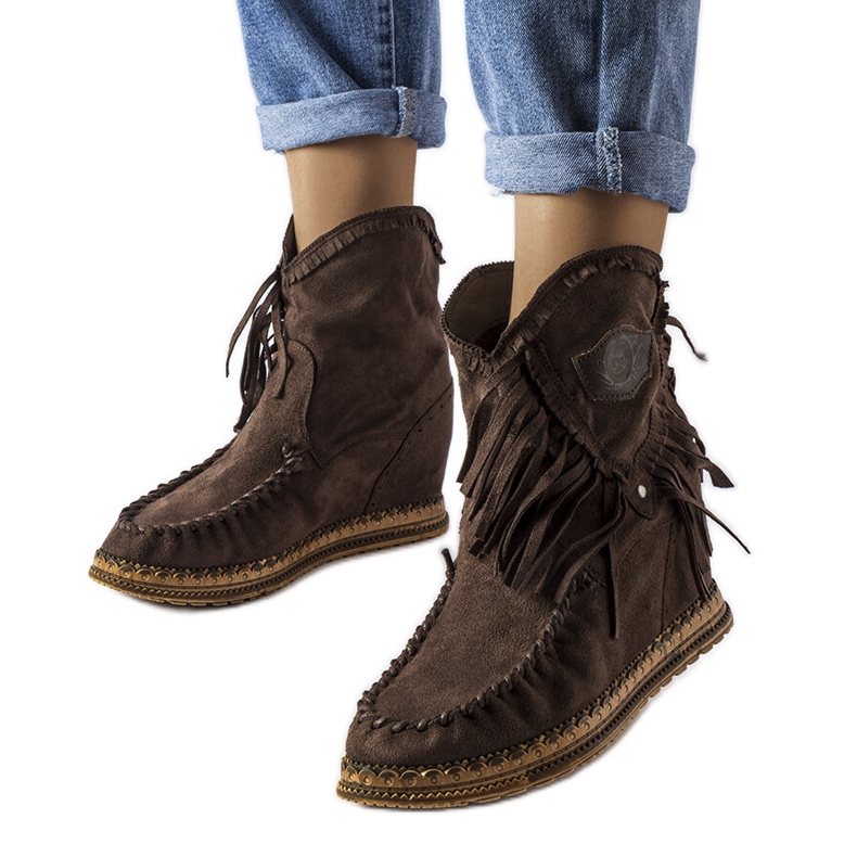 Inna Bottes compensées marron de Giudice brun Inna Bottes compensées marron de Giudice brun