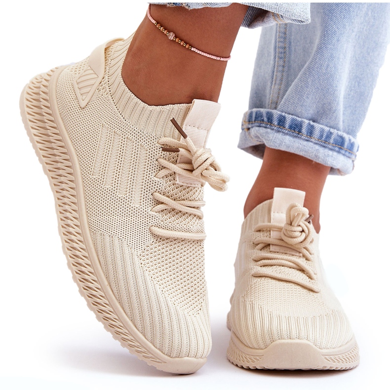 PG1 Baskets Slip-On Textile pour femme Beige Zauna