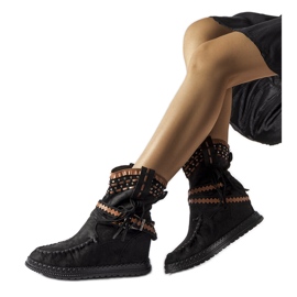 Inna Bottes compensées noires de Beausoleil