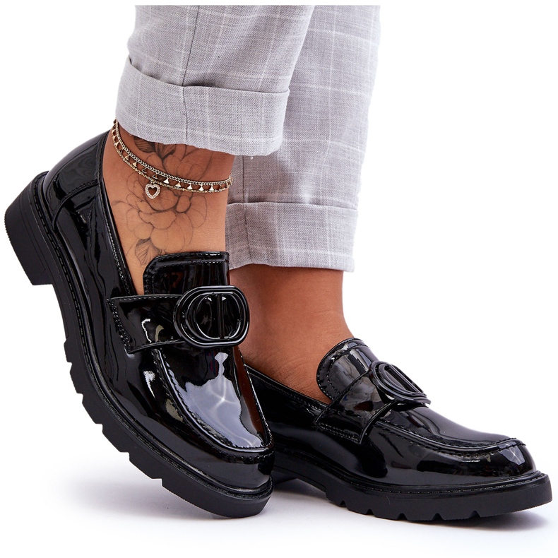 PG1 Mocassins Plateforme Laqués Noir Jarren le noir