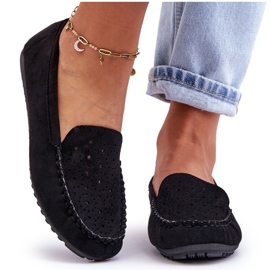 Mocassins en Daim pour Femme Noir Molly