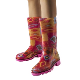 Bottes Massby rose pour femme orange