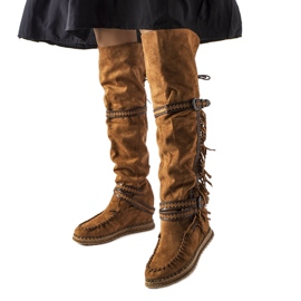 Inna Bottes compensées marron de Novella brun