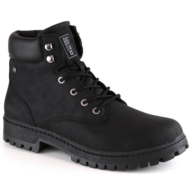 Bottes hautes pour hommes noires Big Star KK174209 le noir