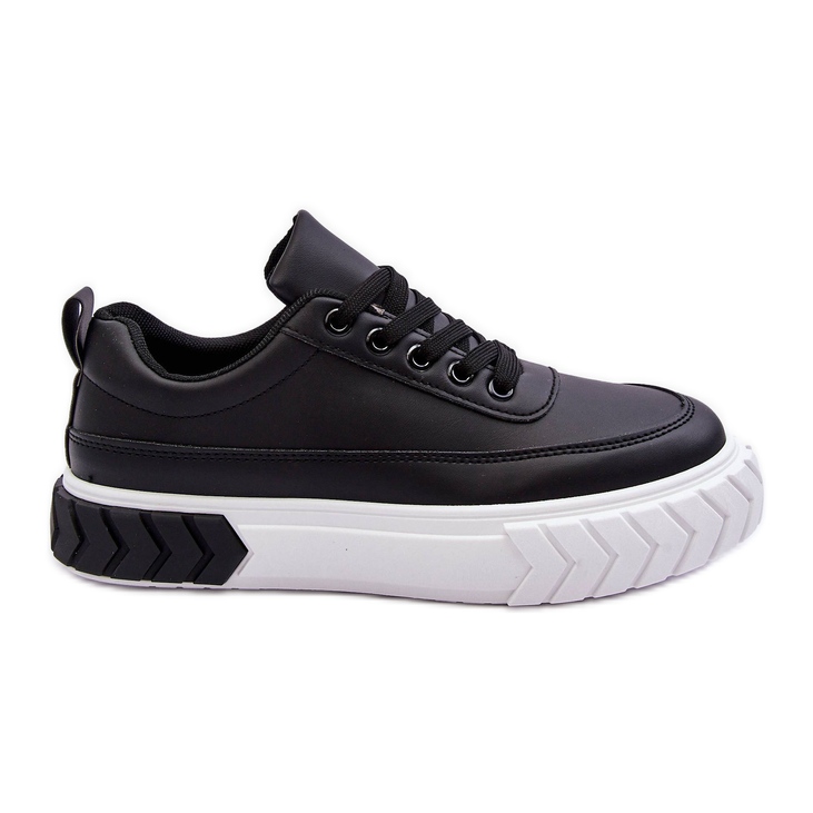 PG1 Baskets à plateforme classiques noires et blanches Nannzie le noir