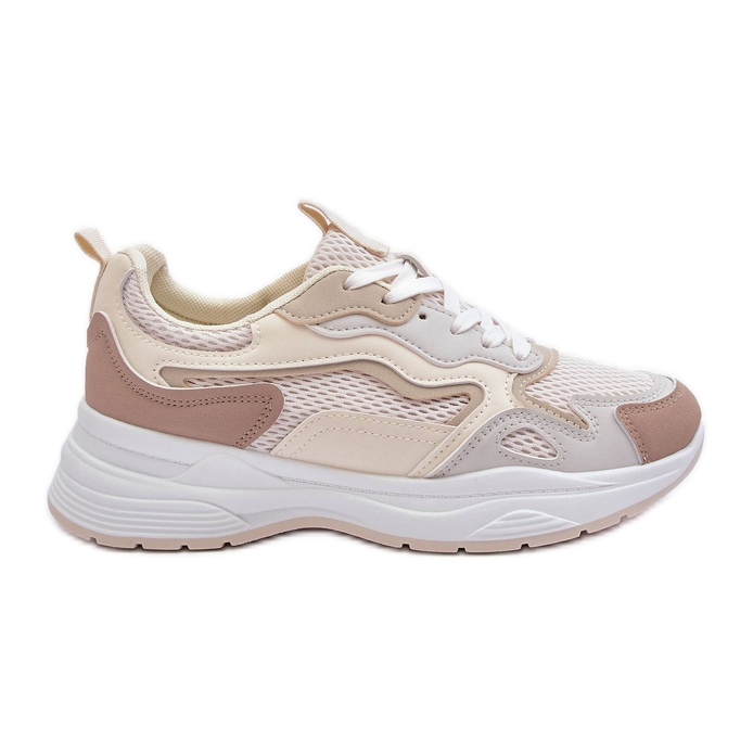 PG1 Chaussures de sport pour femme Baskets à plateforme Beige Lomare
