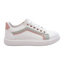PG1 Chaussures de Sport Classiques pour Femme Blanc et Rose Amaranti