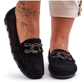 PG1 Mocassins plats en daim pour femme Noir Appia le noir