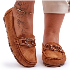 PG1 Mocassins plats en daim pour femme Marron Appia brun