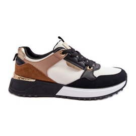 Chaussures de sport élégantes pour femmes Beige et Noir Katenia le noir