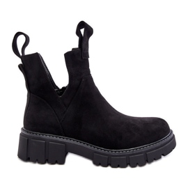 Bottes Worker Découpées Black Heaven le noir