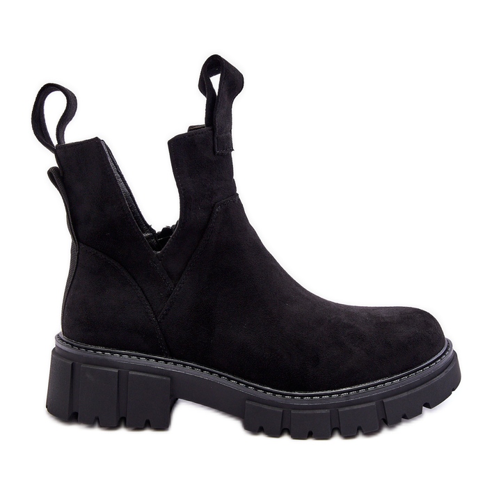 Bottes Worker Découpées Black Heaven le noir