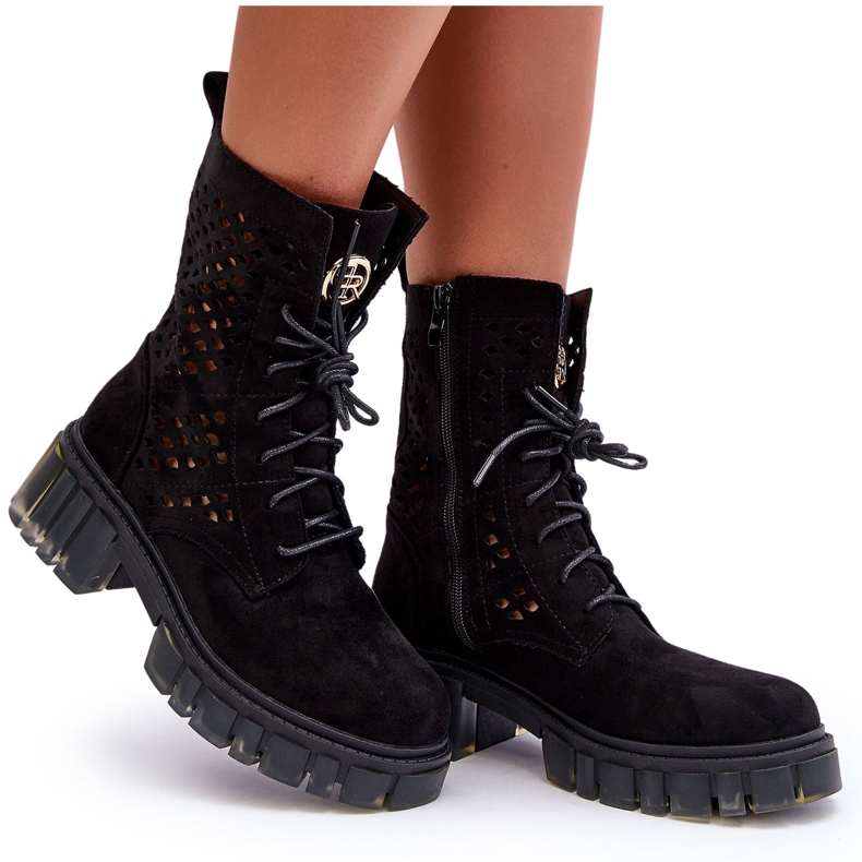 Bottes Ouvrières Ajourées Noires Idéalement le noir