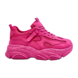 PG1 Baskets Plateforme Chunky Femme Fuchsia Agnenia rose