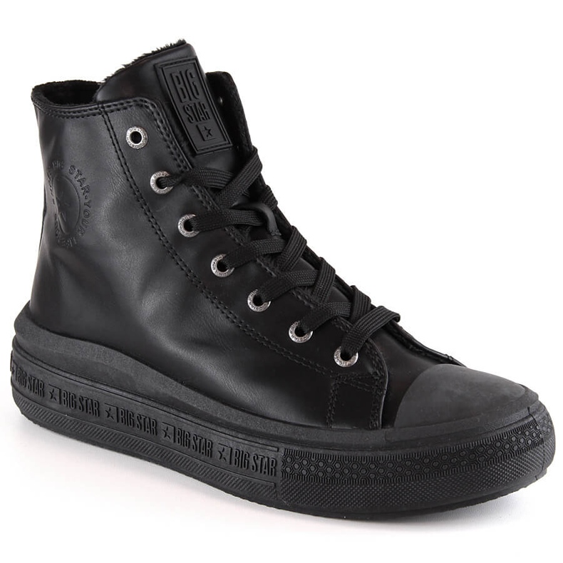 Baskets isolées à lacets et zip noir Big Star MM274023 le noir Baskets isolées à lacets et zip noir Big Star MM274023 le noir
