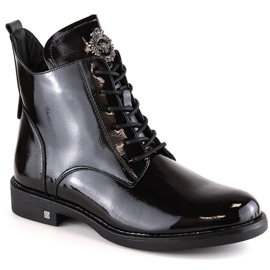 Boots lacées et zippées noires Potocki SZ12179 le noir