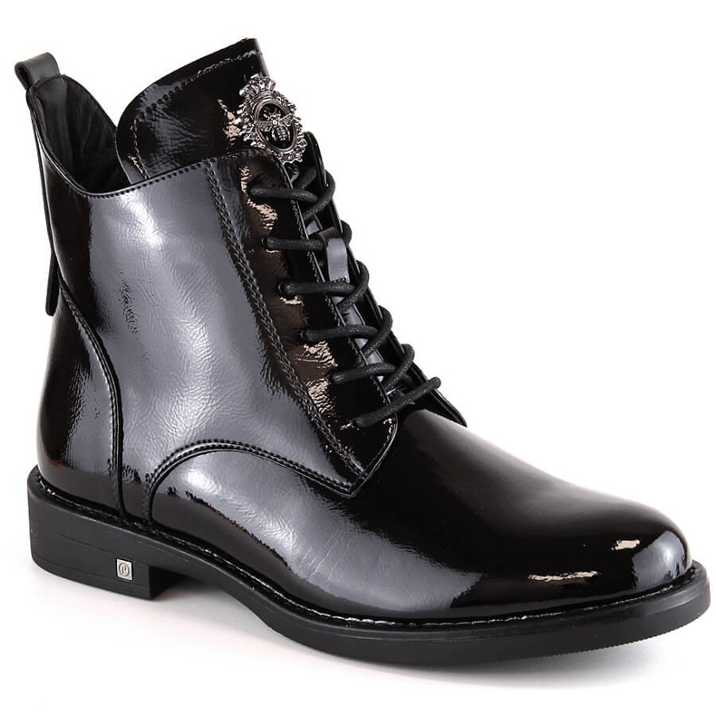 Boots lacées et zippées noires Potocki SZ12179 le noir