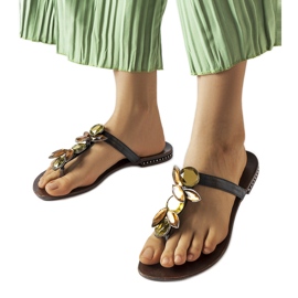 Tongs élégantes noires de Zarattini