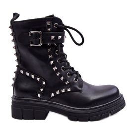 Bottes Chunky Worker avec Jets Femme Noir Tyralis