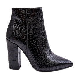 Bottes serpent élégantes sur talon Dante noir