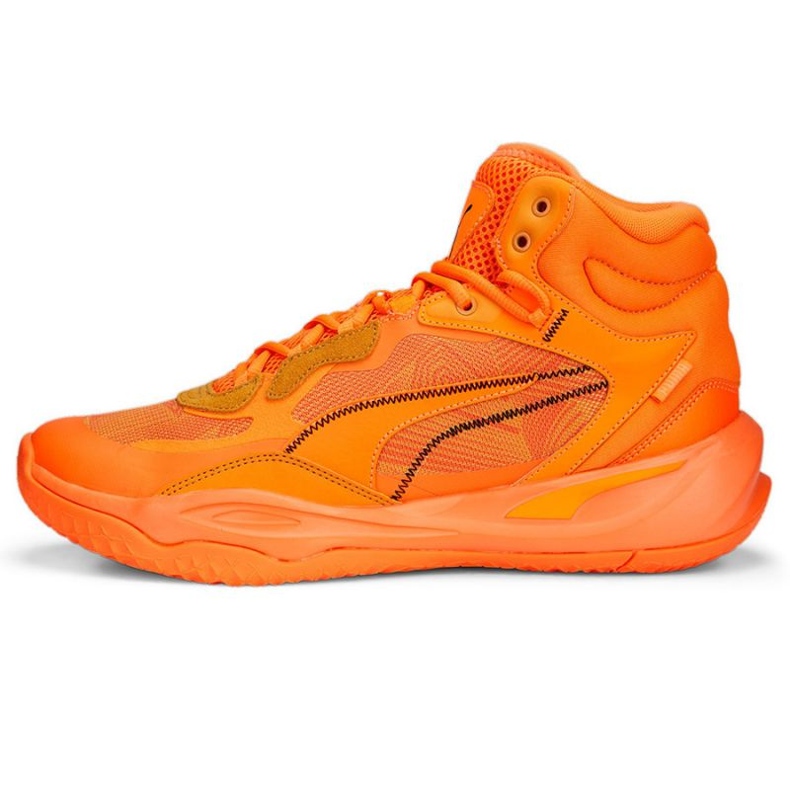 Puma Playmaker Pro Mid Laser chaussures 378327 01 orange