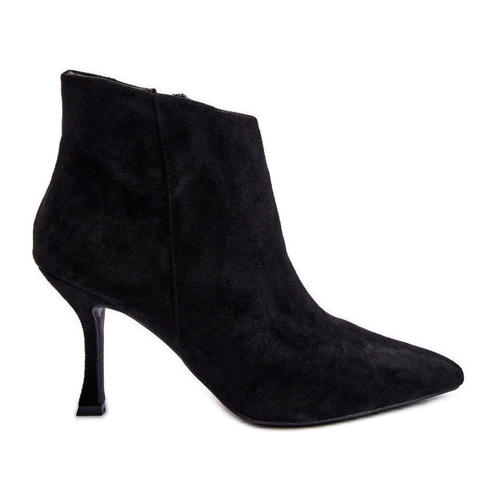 Bottes à Talons Hauts en Daim pour Femme Noir Merisa le noir