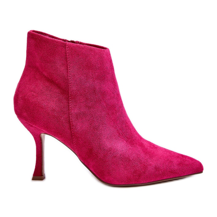 WS1 Bottes à talons hauts en daim fuchsia Merisa pour femmes rose