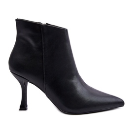 Bottes à Talons Hauts en Cuir pour Femme Noir Merisa