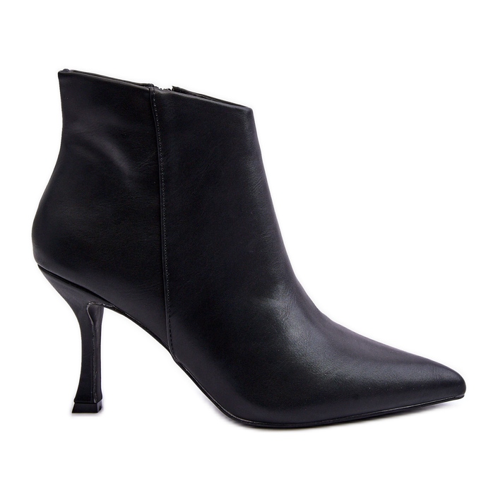 Bottes à Talons Hauts en Cuir pour Femme Noir Merisa le noir