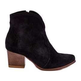 Lewski Shoes Santiags Daim Leewski EV28 Noir