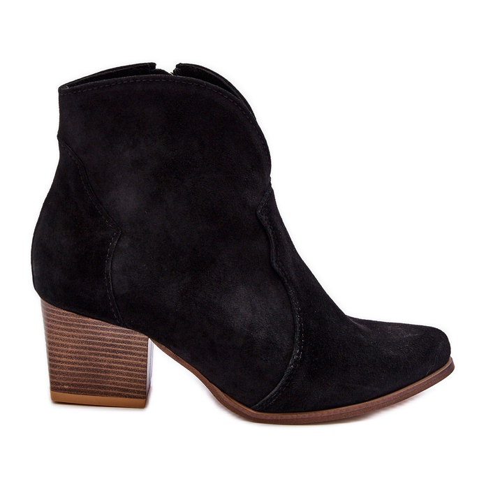 Lewski Shoes Santiags Daim Leewski EV28 Noir le noir