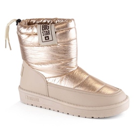 Bottes de neige métallisées Big Star W INT1589D beige doré