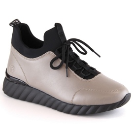 Rieker Remonte W RKR611A chaussures en cuir beige Rieker Remonte W RKR611A chaussures en cuir beige