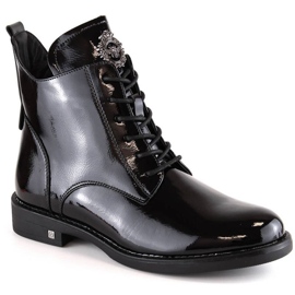 Bottines lacées et zippées Potocki W WOL171A noir le noir