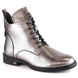 Bottines à lacets et zip Potocki W WOL171D étain