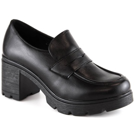 Chaussures femme sur le poteau noir Potocki 12154