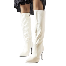 Bottes blanches à talons de Marlengo