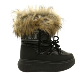 News Bottes de neige pour femmes avec fourrure 23SN26-6567 noir