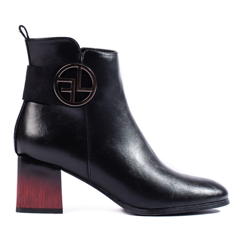 W. Potocki Bottes noires pour femmes sur le poteau de Potocki le noir