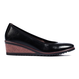 Escarpins compensés élégants noirs de Potocki