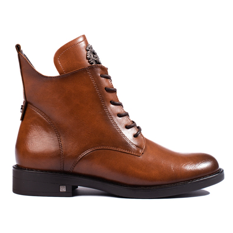 W. Potocki Bottines plates marron de Potocki brun