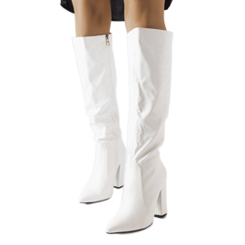 Bottes blanches X8266 Blanc le noir