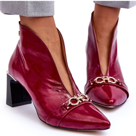 Bottines à Talons en Cuir Maciejka 05262-15 Fushia rose